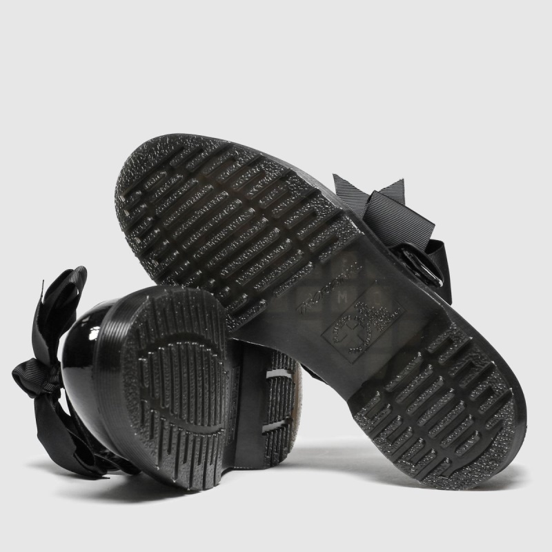 Dr Martens Mariel Zapatos Planos De Charol Negro Dr.martens Botas