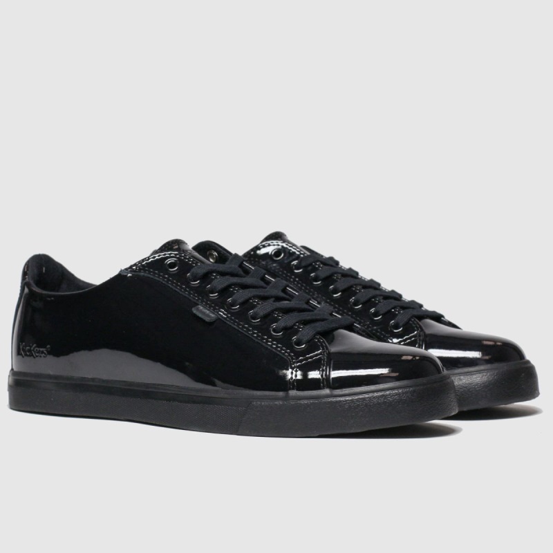 Negro Dr.martens Botas Kickers Tovni Lacer Mono Zapatos Planos