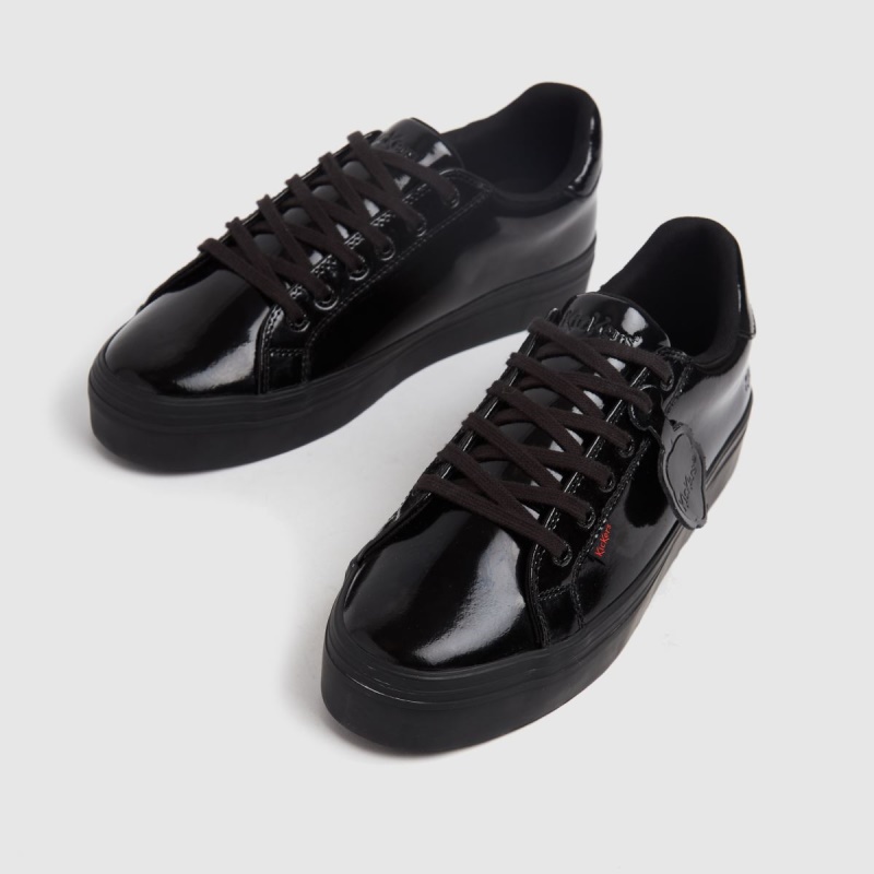 Negro Kickers Tovni Stack Mono Zapatos Planos Dr.martens Botas