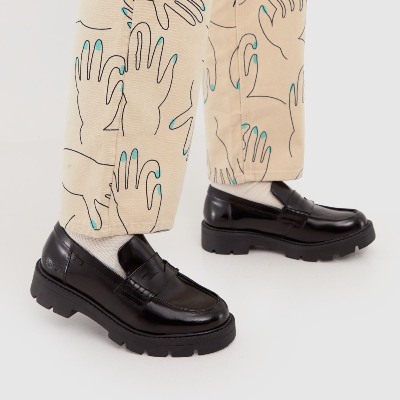 Botas Dr.Martens Negro Kickers Cory Mocasín Hi Shine Zapatos Planos