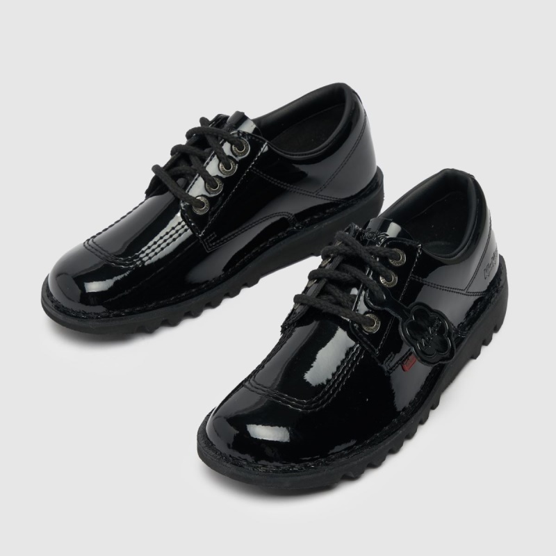 Kickers Kick Lo Core Zapatos Planos De Charol Dr.martens Botas Negro