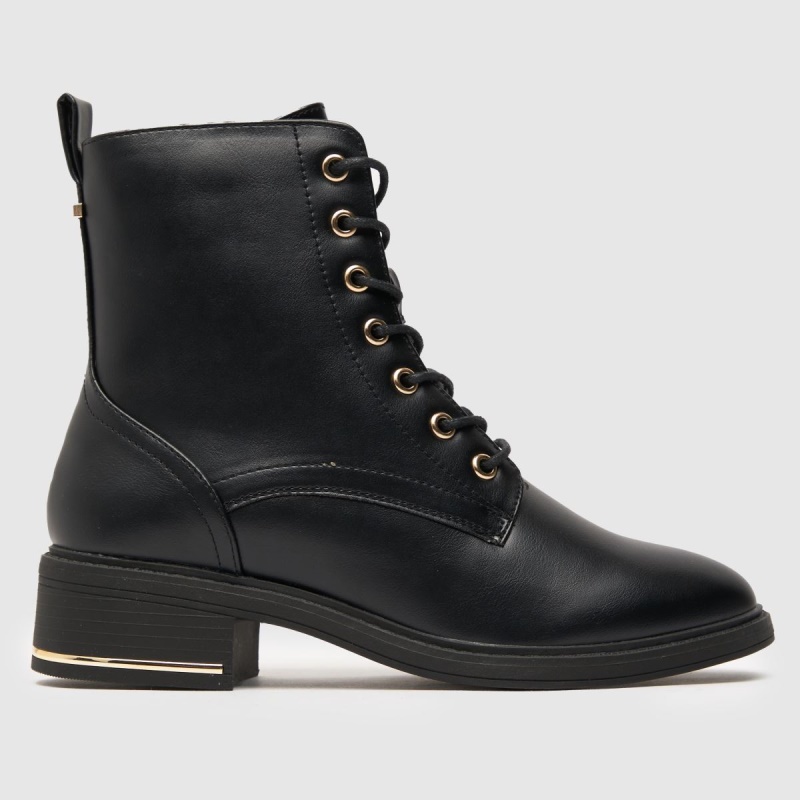 Schuh Cecilia Botas Con Cordones Dr.martens Botas Negro