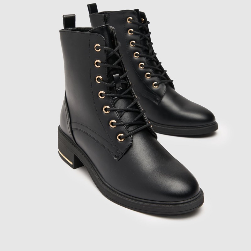Schuh Cecilia Botas Con Cordones Dr.martens Botas Negro