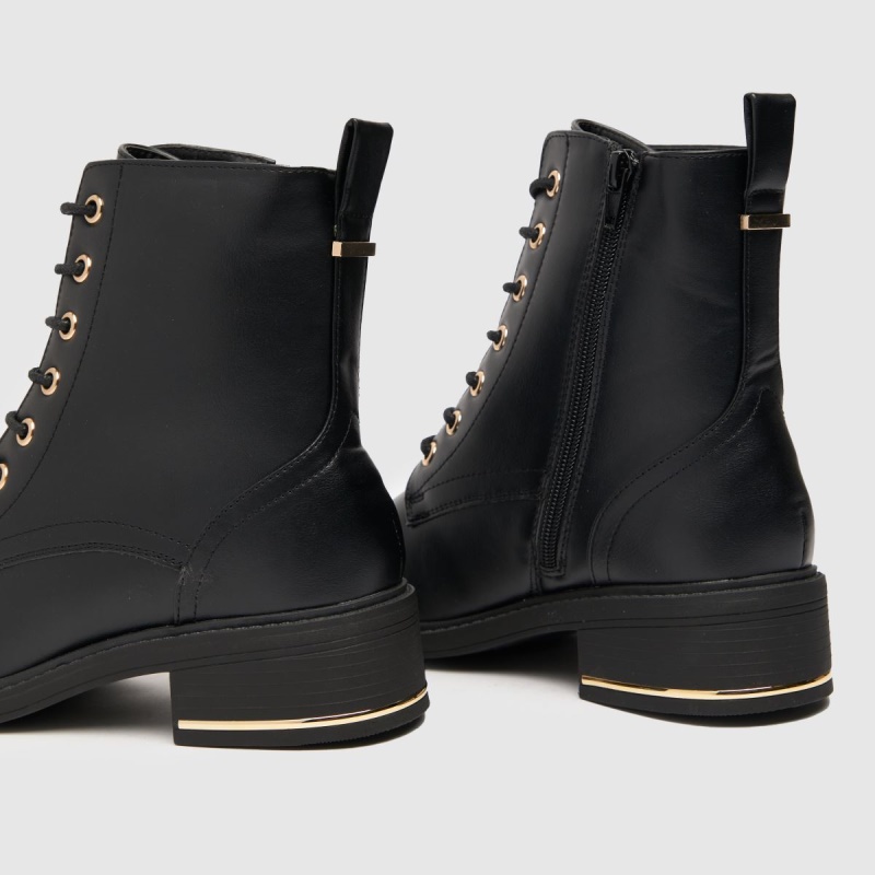 Schuh Cecilia Botas Con Cordones Dr.martens Botas Negro