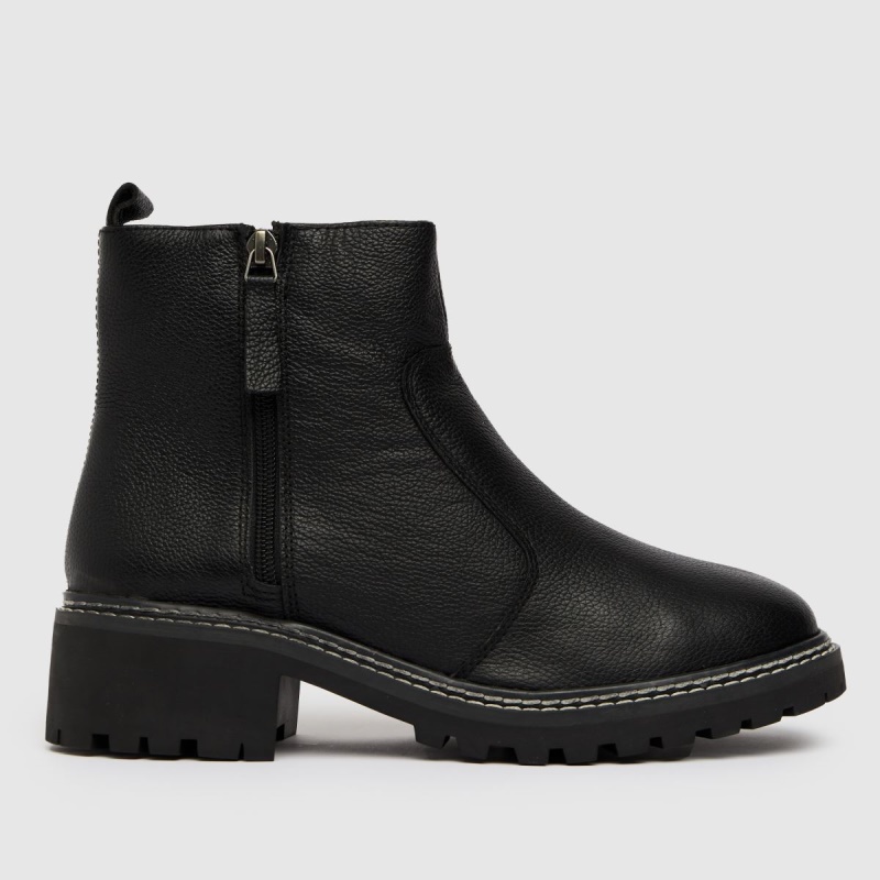 Botas Gruesas De Cuero Negro Schuh Alba Dr.martens Botas