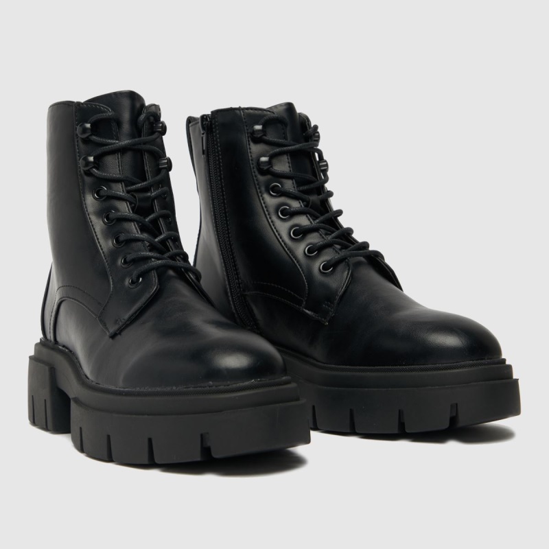 Botas Schuh Negras De Encaje Asher De Corte Ancho Dr.martens Botas