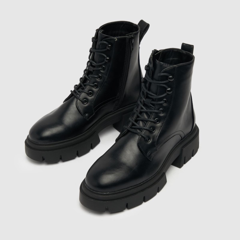 Botas Schuh Negras De Encaje Asher De Corte Ancho Dr.martens Botas