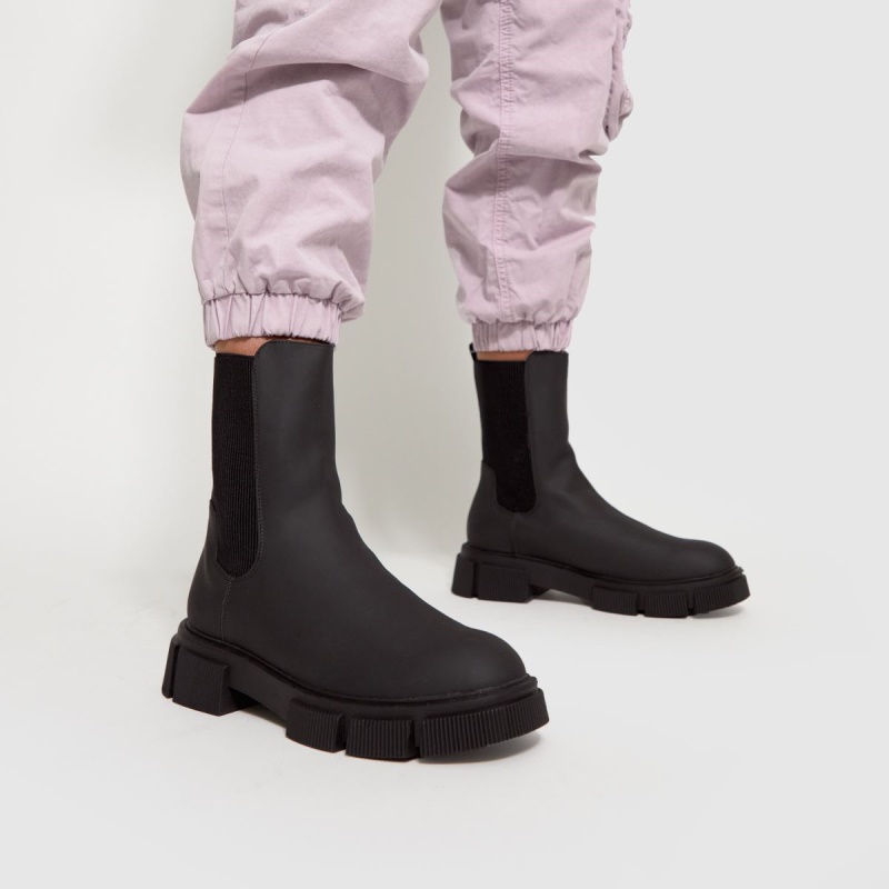 Negro Schuh Aniston Botas Chelsea Gruesas Dr.martens Botas