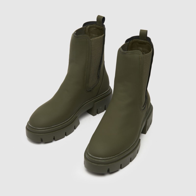 Schuh Amaya Botas Chelsea Gruesas Verde Oscuro Dr.martens Botas