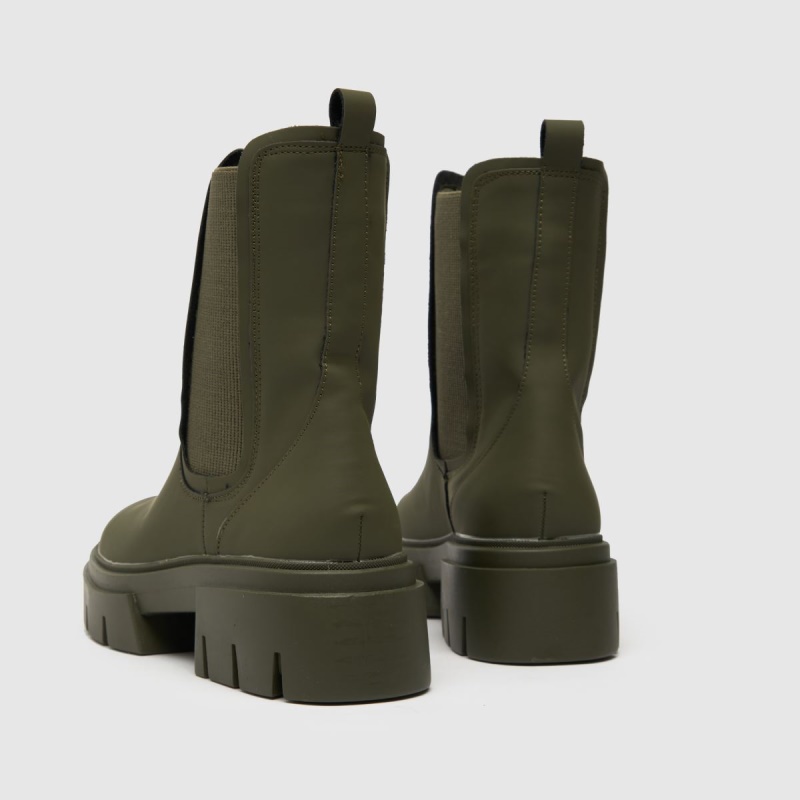 Schuh Amaya Botas Chelsea Gruesas Verde Oscuro Dr.martens Botas