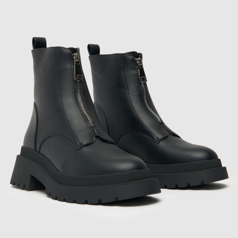 Botas Gruesas Con Cremallera Delantera Abigail Schuh Negro Dr.martens Botas
