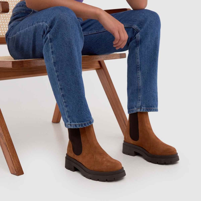 Tan Dr.martens Botas Schuh Ace Botas Chelsea De Ante