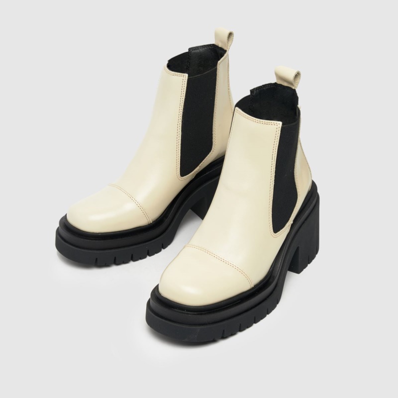 Dr.martens Botas Blanco Schuh Adah Botas Gruesas De Cuero