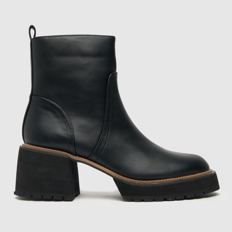 Negro Dr.martens Botas Schuh Archer Botas De Plataforma Gruesa