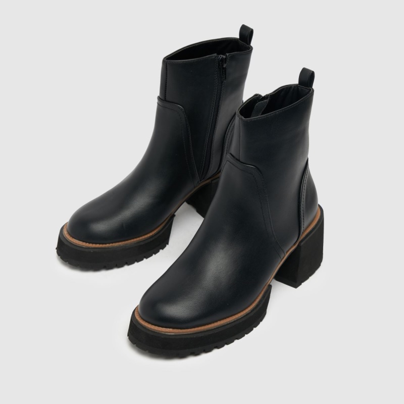 Negro Dr.martens Botas Schuh Archer Botas De Plataforma Gruesa