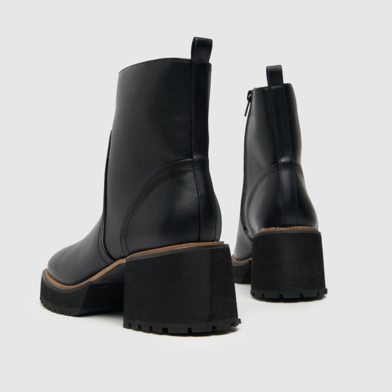 Negro Dr.martens Botas Schuh Archer Botas De Plataforma Gruesa