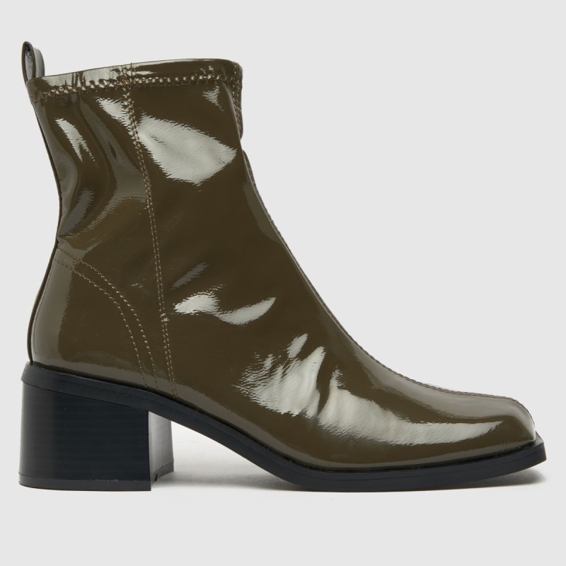 Dr.martens Botas Verde Oscuro Schuh Blake Botas Elásticas Con Punta Cuadrada