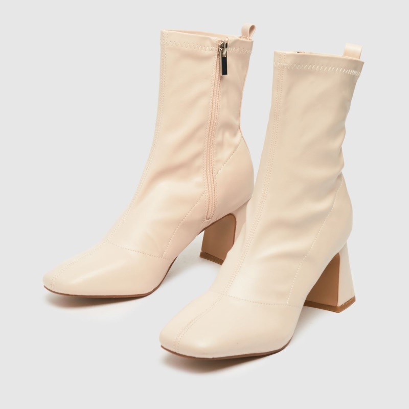 Schuh Bella Botas Elásticas Tacón Acampanado Dr.martens Botas Natural