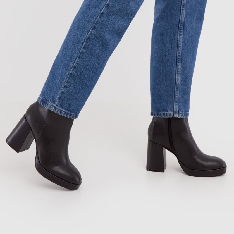 Negro Dr.martens Botas Schuh Blair Botas De Plataforma