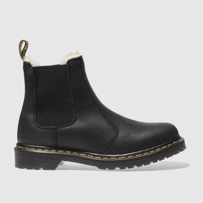 Botas Dr. Martins Leonore Fur Lined Chelsea Botas Dr.Martens Negras