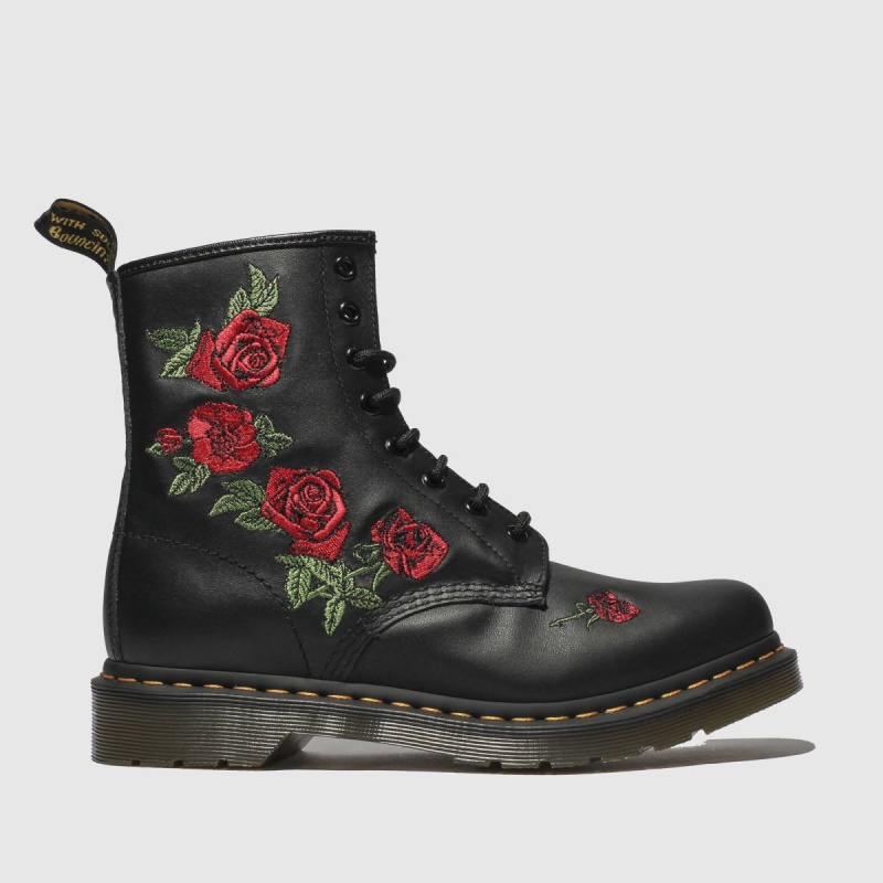 Botas Dr Martens 1460 Vonda Negro-rojo Dr.martens Botas