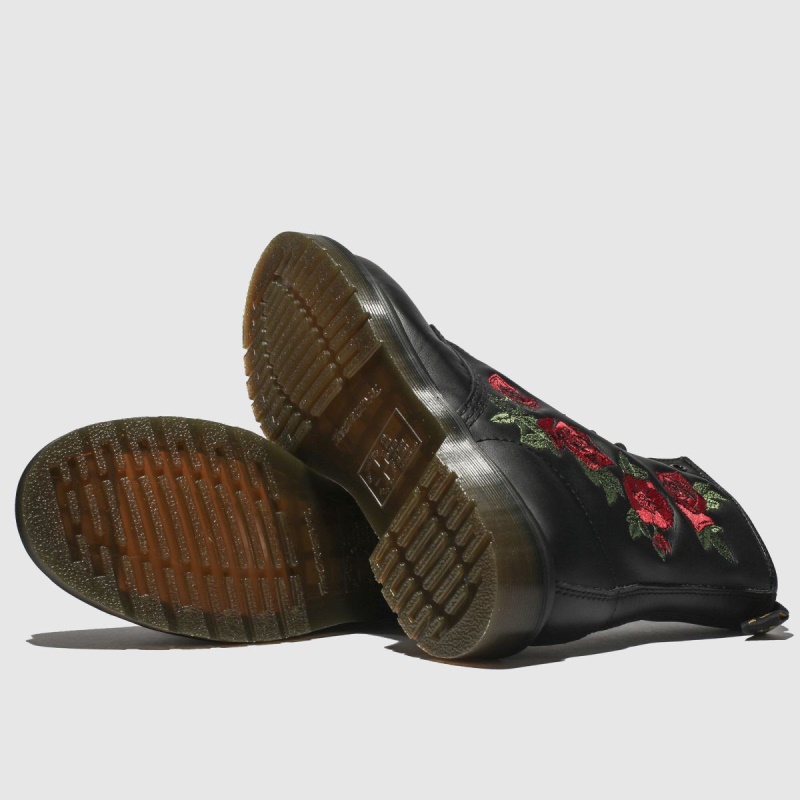 Botas Dr Martens 1460 Vonda Negro-rojo Dr.martens Botas