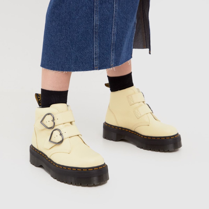 Botas Dr.martens Beige Botas Dr Martens Devon Heart