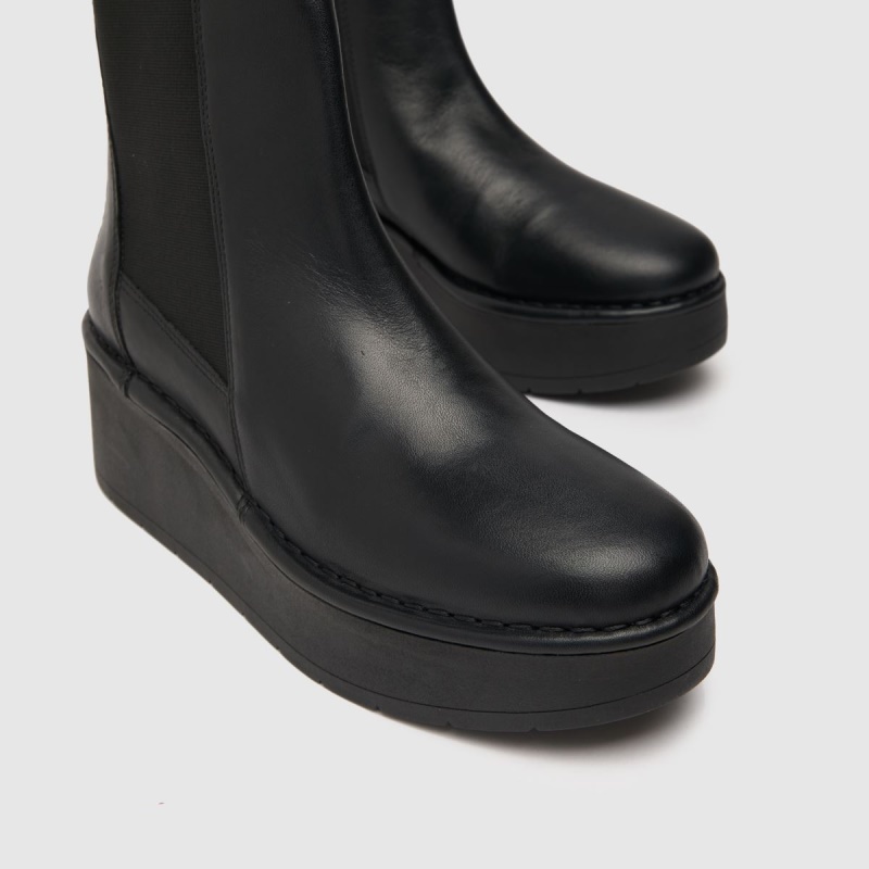 Botas Chelsea Con Plataforma Fly London Hagu Negro Dr.martens Botas