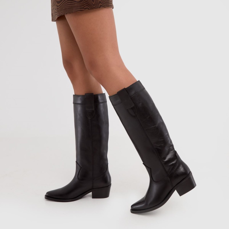 Botas Western De Cuero Schuh Dawn Negras Dr.martens Botas