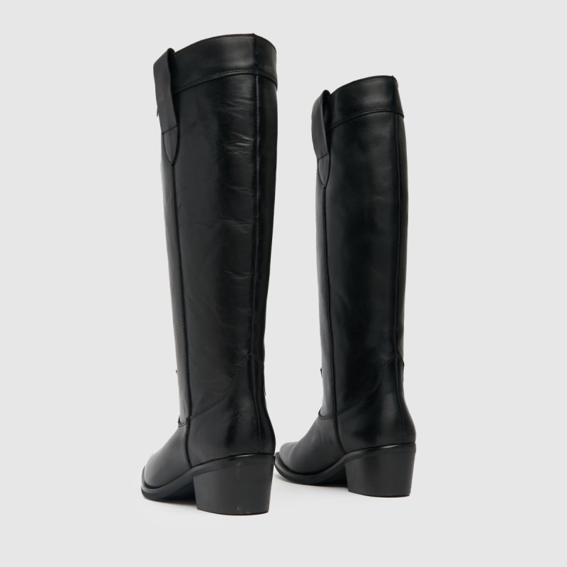 Botas Western De Cuero Schuh Dawn Negras Dr.martens Botas