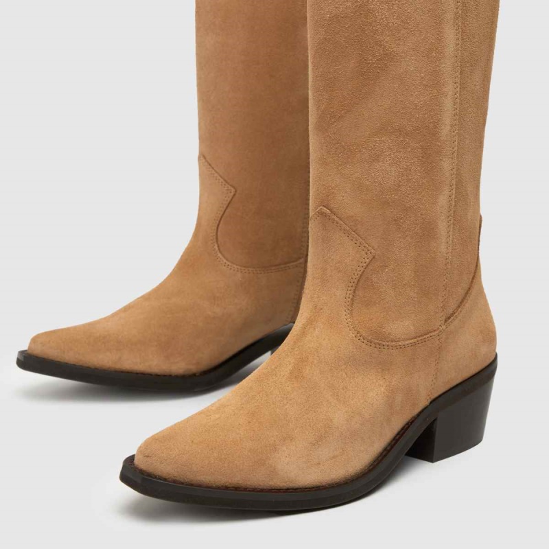 Tan Zapato Alba Western Rodilla Botas Dr.martens Botas