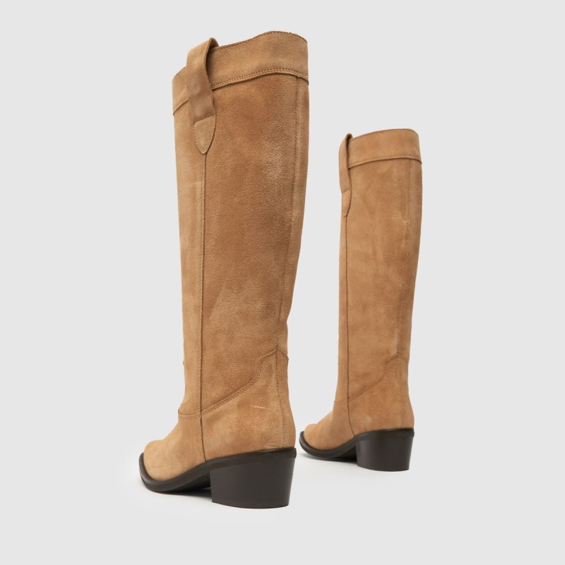 Tan Zapato Alba Western Rodilla Botas Dr.martens Botas