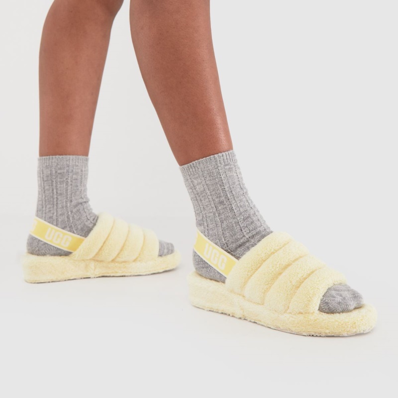 Zapatillas Ugg Fluff Sí Terry Amarillas Dr.martens Botas