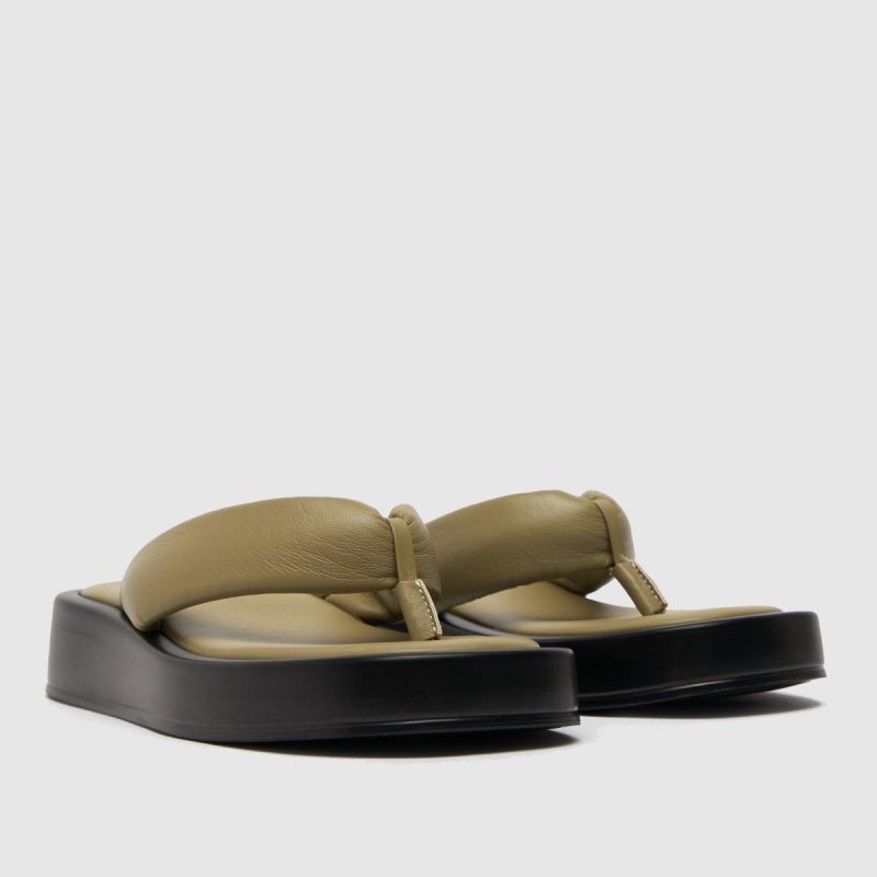 Verde Schuh Tonya Flatform Toe Thong Sandals Dr.martens Botas