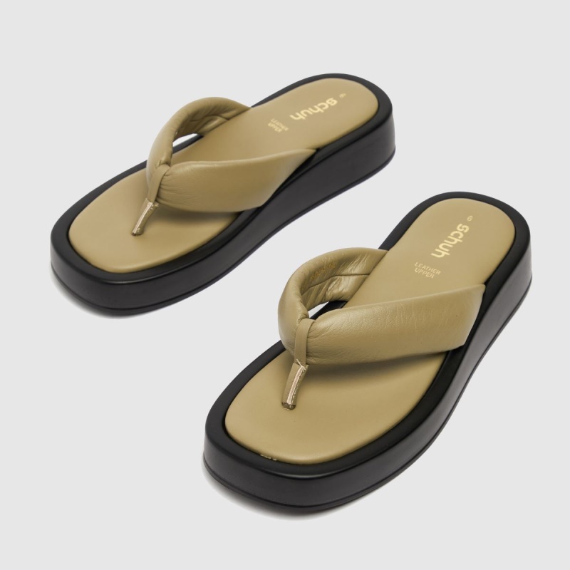 Verde Schuh Tonya Flatform Toe Thong Sandals Dr.martens Botas