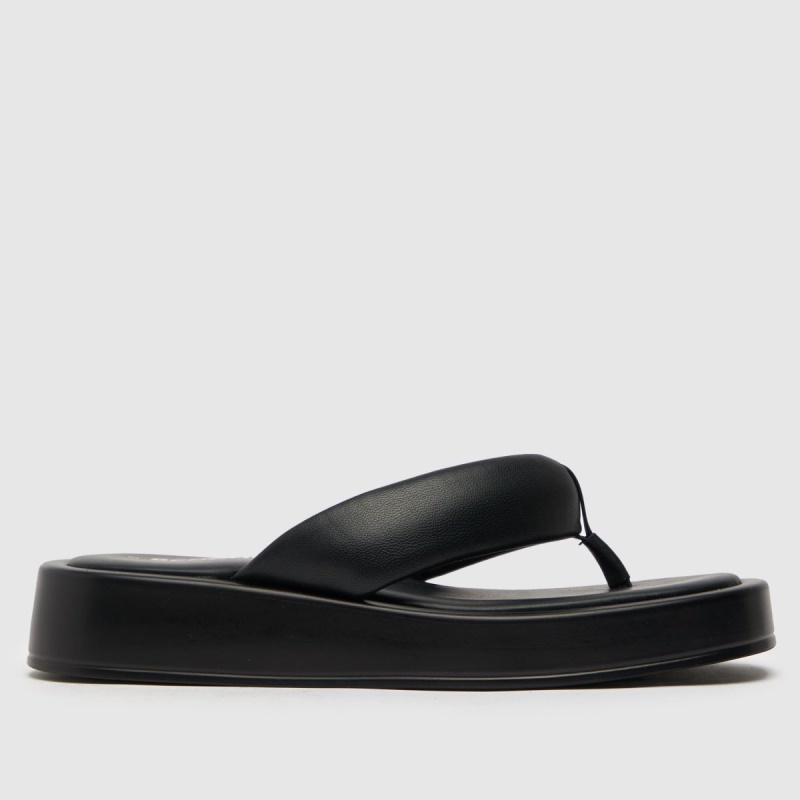 Schuh Tonya Flatform Toe Thong Sandals Dr.martens Botas Negro