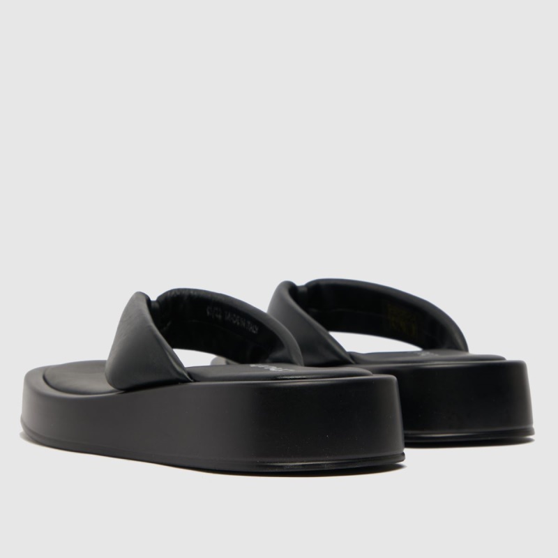 Schuh Tonya Flatform Toe Thong Sandals Dr.martens Botas Negro