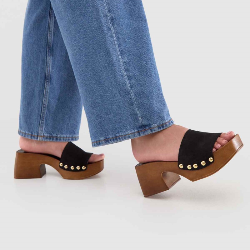 Dr.martens Botas Schuh Tanika Suede Mule Zuecos Sandalias Negro