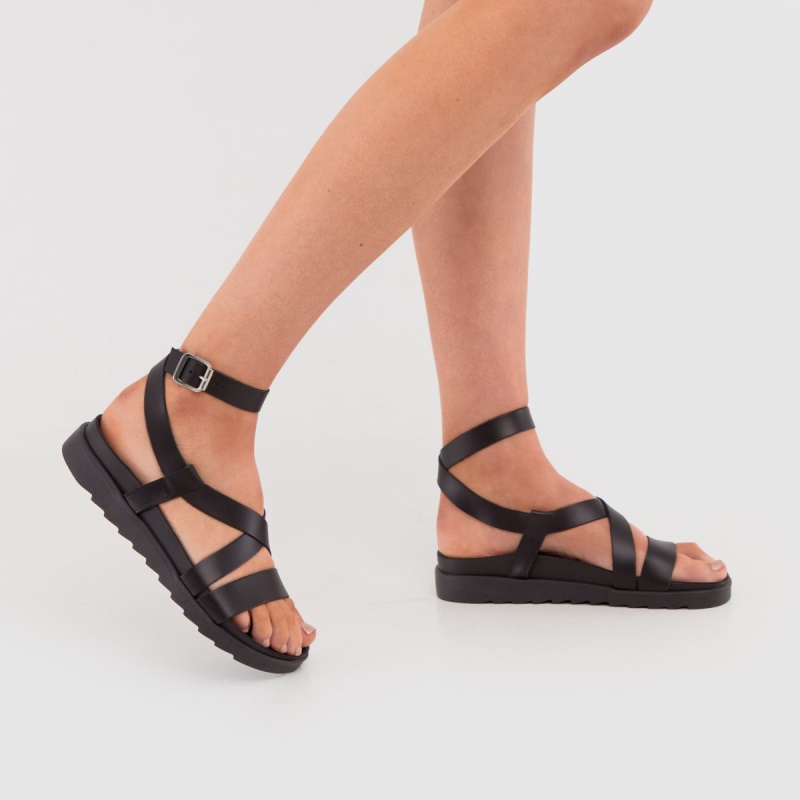 Schuh Taylor Sandalias Con Plantilla Y Tiras Cruzadas Negro Dr.martens Botas