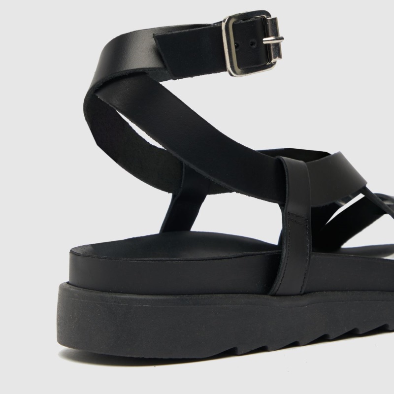 Schuh Taylor Sandalias Con Plantilla Y Tiras Cruzadas Negro Dr.martens Botas