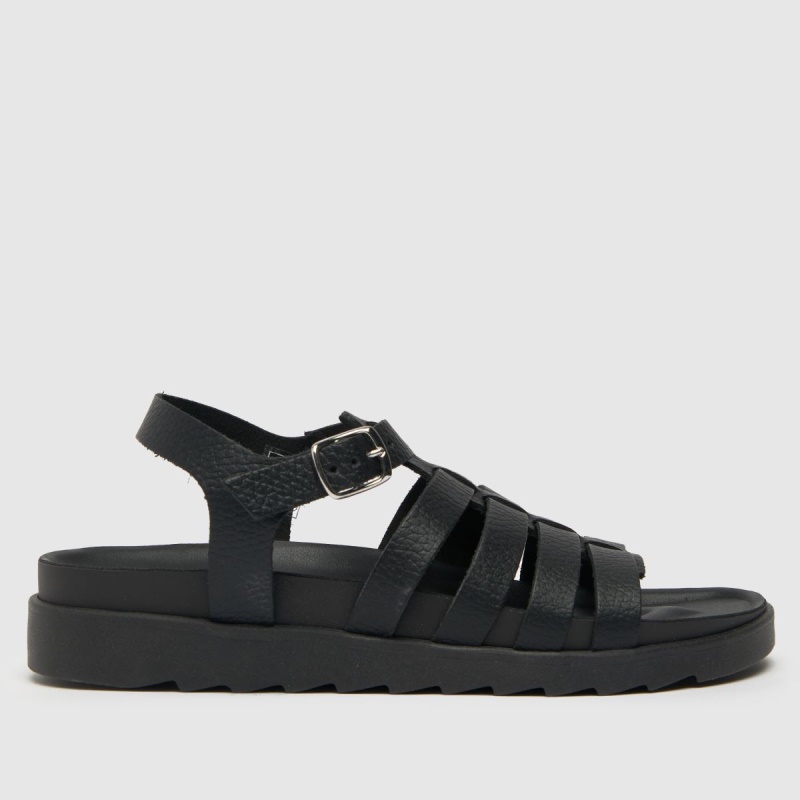 Negro Dr.martens Botas Schuh Tilly Sandalias Gruesas De Pescador