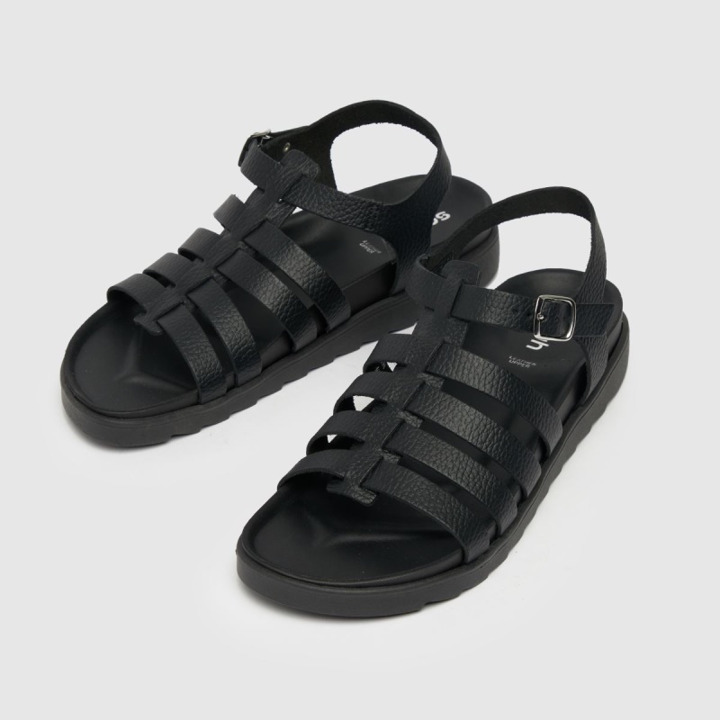 Negro Dr.martens Botas Schuh Tilly Sandalias Gruesas De Pescador