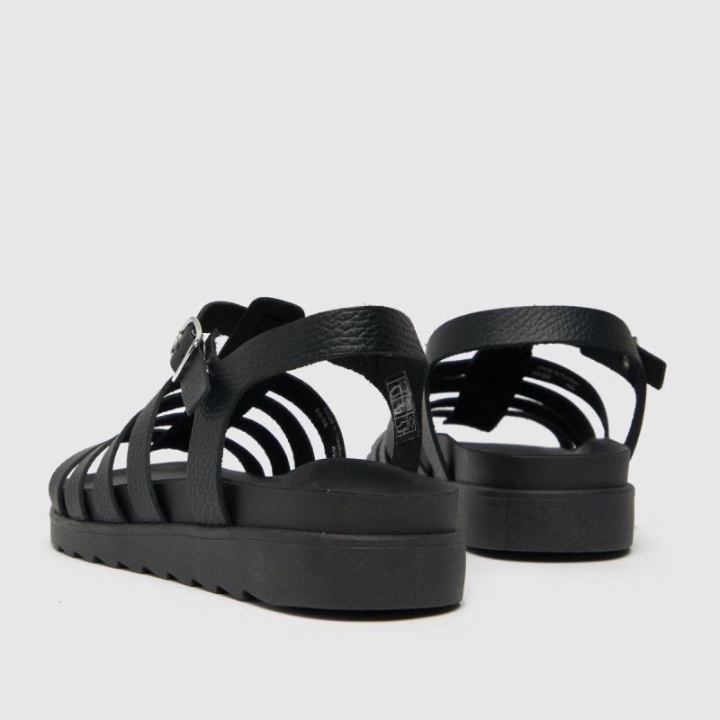 Negro Dr.martens Botas Schuh Tilly Sandalias Gruesas De Pescador