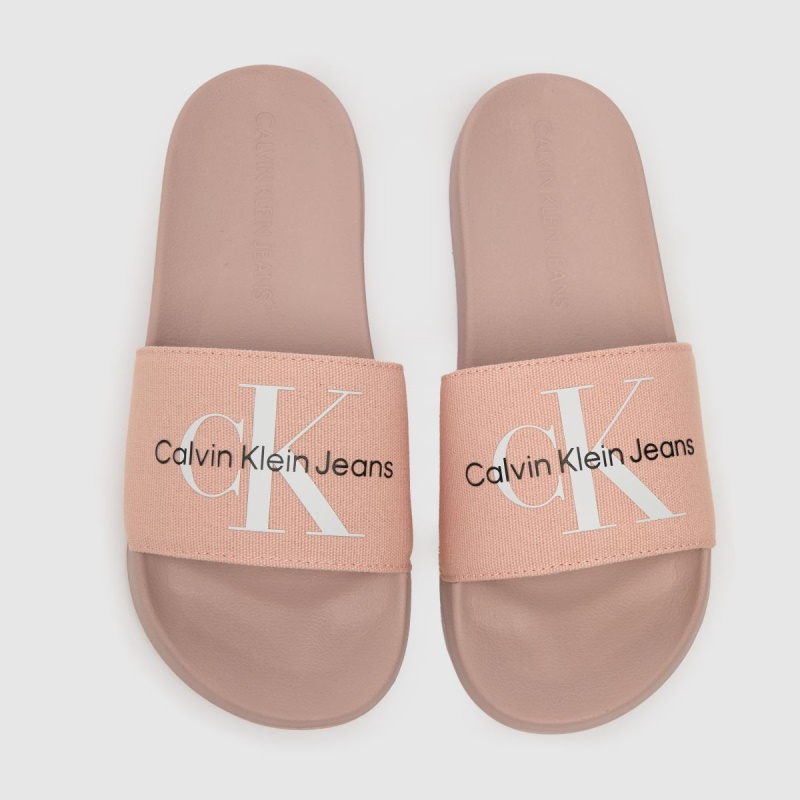 Rosa Pálido Dr.martens Botas Ck Jeans Slide Monogram Sandalias