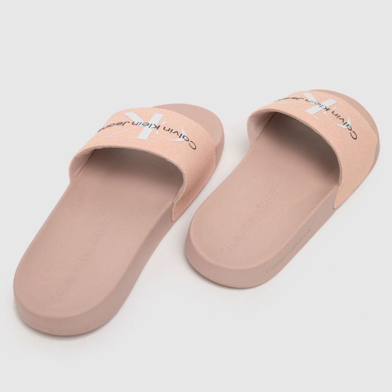 Rosa Pálido Dr.martens Botas Ck Jeans Slide Monogram Sandalias