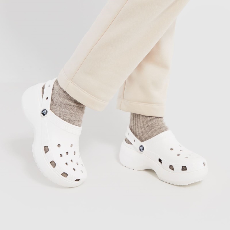 Blanco Dr.martens Botas Crocs Sandalias Clásicas Con Plataforma