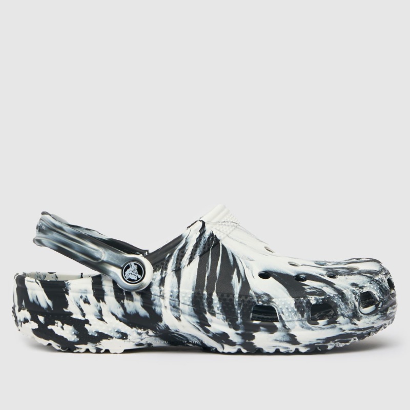 Blanco-negro Crocs Classic Marble Clog Sandals Dr.martens Botas