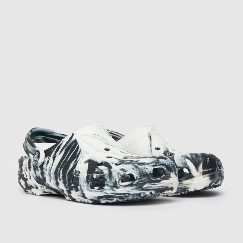 Blanco-negro Crocs Classic Marble Clog Sandals Dr.martens Botas