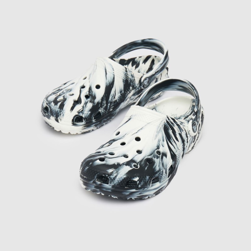 Blanco-negro Crocs Classic Marble Clog Sandals Dr.martens Botas