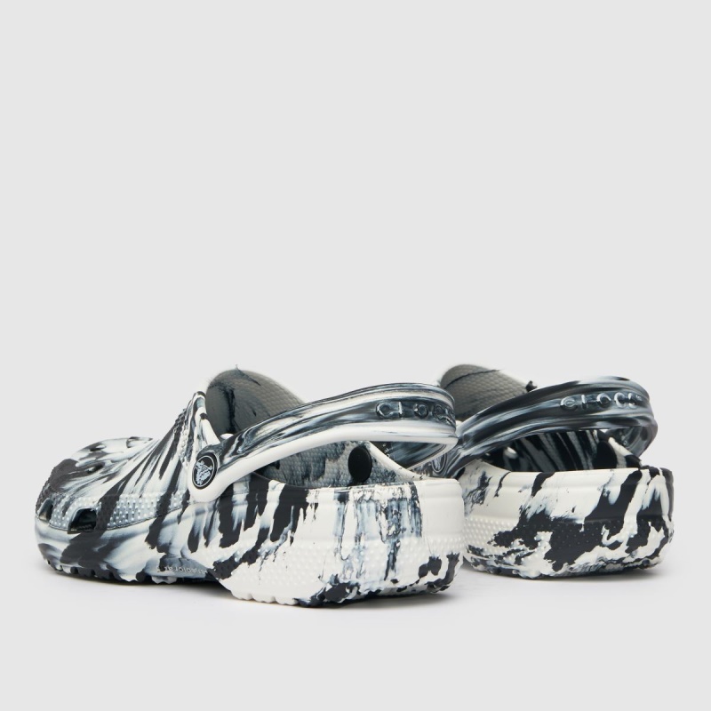 Blanco-negro Crocs Classic Marble Clog Sandals Dr.martens Botas
